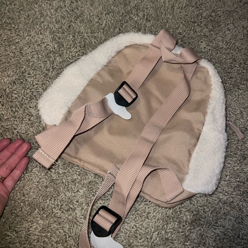 DSW Women's Cream and Tan mini Backpack - Picture 2 of 2